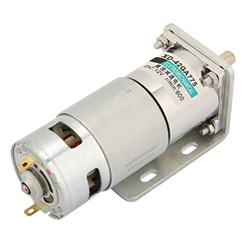 DC-Getriebemotor, Micro-DC-Motor 12 V, 24 V, XD-42GA775, Motor mit einstellbarer Drehzahl, Motor mit großem Drehmoment und Halterung(600RPM12V) von Yanmis