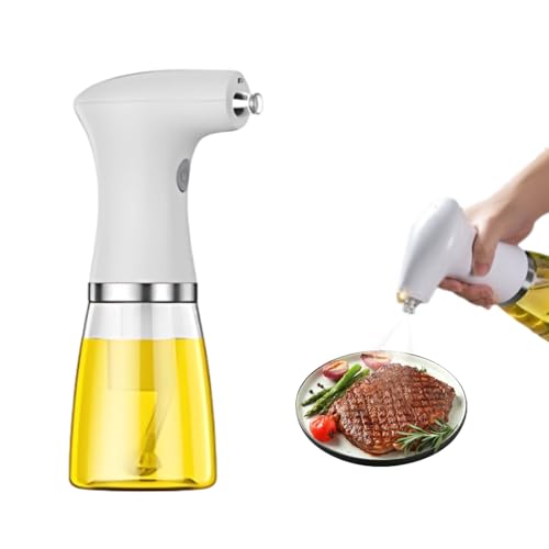 Yanmis Elektrischer Ölsprüher Zum Kochen, Verstellbarer Elektrischer Ölspender mit LED-Licht, Automatische Speiseöl-Essig-Sojasauce-Sprühflasche, Kontinuierliches Sprühen Zum Backen, von Yanmis