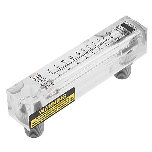 Flüssigkeitsdurchflussmesser, Wasserdurchflussmesser Panel Typ Glas Flüssigkeitsdurchflussmesser 0,2-2GPM / 1-7LPM Wasserdurchflussmesser von Yanmis