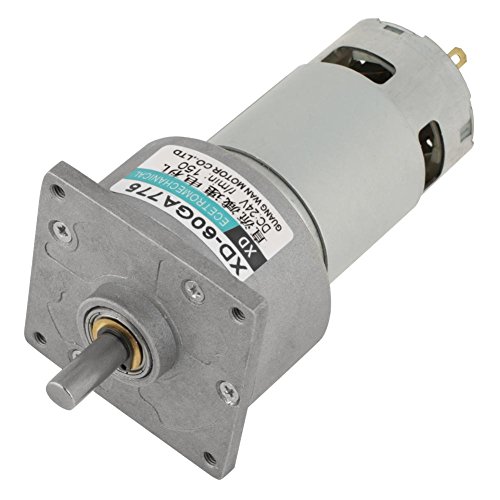 Gleichstrommotor, 12V / 24V Mikromotor Metallgetriebemotor Drehzahl einstellbar 10-600 U/min 35W CW/CCW Motor mit niedriger Drehzahl(24 V 150 U/min) von Yanmis