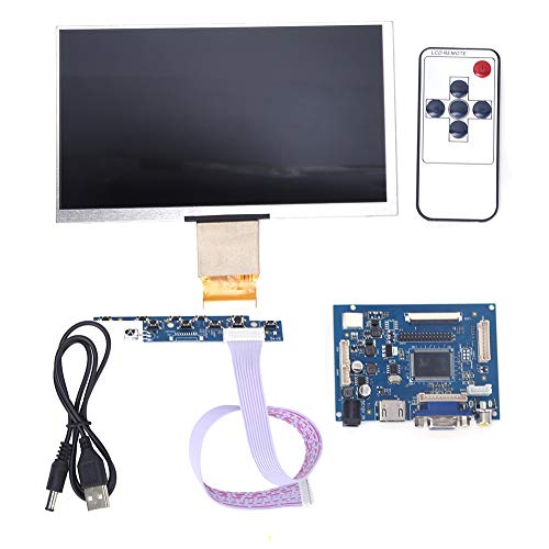LCD-TFT-Display-Kit, 12 V, 7 Zoll, 1024 * 600 HDMI-VGA-Monitor-Display-Kit LCD-Display-Display-Modul LCD-Controller-Board-Kit Zur Verwendung auf dem Computer-Display von Yanmis