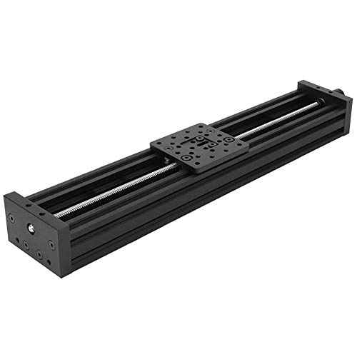 Linearer Schiebetisch, Verfahrlänge 250-500 mm Schraubenschiebetisch Bühnenantrieb für 3D-Druckergravurmaschinen usw. Automatisierte Produktionslinien(500mm-Schwarz) von Yanmis