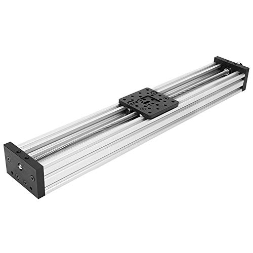 Linearer Schiebetisch, Verfahrlänge 250-500 mm Schraubenschiebetisch Bühnenantrieb für 3D-Druckergravurmaschinen usw. Automatisierte Produktionslinien(500mm-Silber) von Yanmis