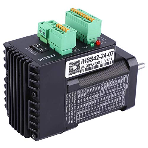 NEMA17 Integrierter Servomotor, 2 Phase 24V 0.7Nm Integrierter Closed-Loop-Schrittmotor iHSS42-24-07 -Servomotor 1000 Zeilen hochauflösender Encoder Servo Motor von Yanmis