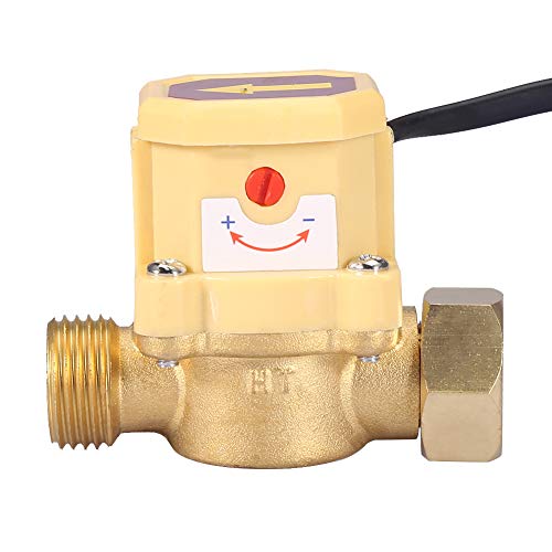 Wasserströmungswächter, G1 / 2-G1 / 2-Gewinde Wasserströmungswächter 220 V Wasserpumpe Einstellbarer Durchflusssensor Elektronischer Druck Automatischer Durchflusswächter von Yanmis