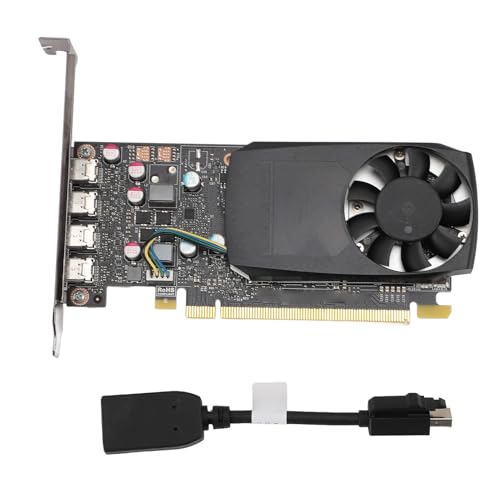 Yanmis 2GB GDDR5 -Grafikkarte für Quadro P620 128bit PCI Express 3.0x16 Computer -Grafikkarte Support HDCP, PCI Express 3.0 X16, mit Kühllüfter von Yanmis