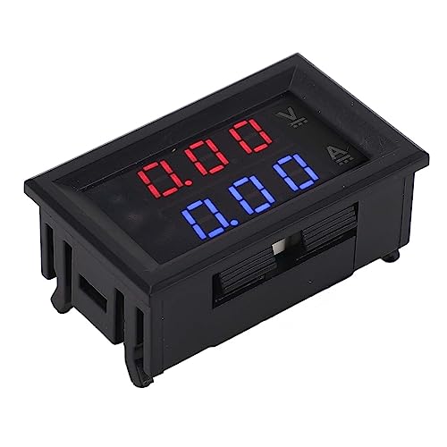Yanmis Advanced Digital Voltmeter Amperemeter für Präzise Spannung und Strommessung - Zur Überwachung von Sonnenkollektoren und Motoren - Rot und Blau Display (50A mit Umsteller) von Yanmis