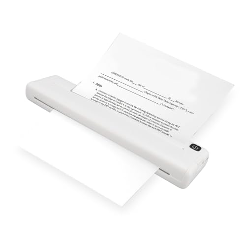 Yanmis BT-Thermodrucker, Tragbarer A4-Thermodrucker BT Tintenloser Mobiler Drucker Unterstützt 210 oder 218 Mm (A4-Papierbreite) von Yanmis