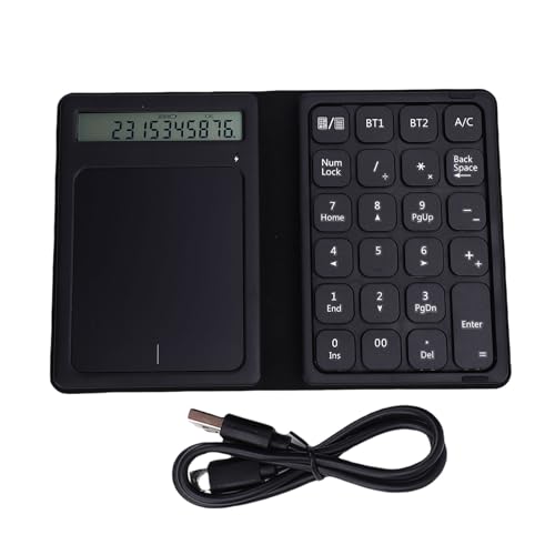 Yanmis Bluetooth -Number -Pad, Wiederaufladbare Drahtlose Numerische Tastatur Falten 23 Tasten mit Taschenrechner -Touchpad External Numpad Tastaturdateneingabe Yanmis Bluetooth -Number -Pad, Wiederaufladbare Drahtlose Numerische Tastatur Falten 23 Tasten mit Taschenrechner -Touchpad External Numpad Tastaturdateneingabe von Yanmis