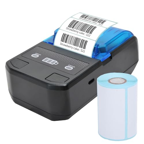 Yanmis Bluetooth Thermal Shipping Etikett Drucker - 58 Mm Thermaldrucker -Unterstützung Bluetooth USB -Verbindung, 203DPI 85 Mm/s Thermo -POS -Drucker für Android für Linux für Sieg von Yanmis