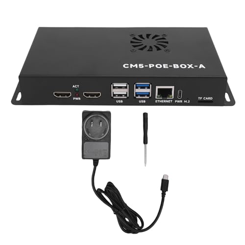 Yanmis Compute -Modul 5 POE -Expansionskarte mit Shell und Ethernet -Unterstützung Rechenmodul 5 POE -Basisplatine Ersatz für PI mit MIPI, M.2, USB, Ethernet -Schnittstelle (EU-Stecker) von Yanmis