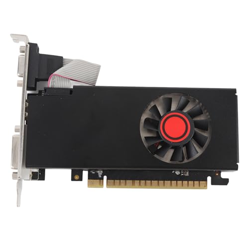 Yanmis Computer -Grafikkarte, GTX750TI 4GB DDR5 128 -Bit -Gaming -Grafikkarte mit Double Cooling -Lüfter, PCI Express 2.0 16x, DVI VGA HD Multimedia -Schnittstelle für PC von Yanmis