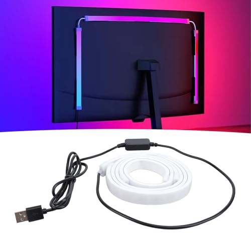 Yanmis Desktop-Display LED-Lichtleiste mit Screen Sync Farbe, RGB 16 Millionen Farben, Gaming-Beleuchtung für 27-Zoll-Display, Desktop-Computer-Spiel Umgebungslicht für immersive von Yanmis