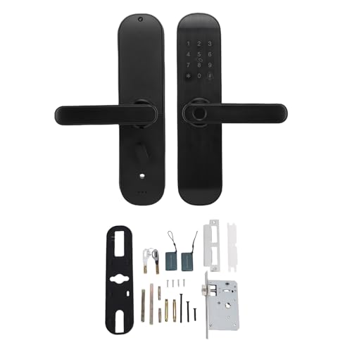 Yanmis Fingerabdruck -Eingangsschloss, Intelligenter Türgriff, Elektronische Schlüssellose -Tür -Eingangsschloss mit Griff, Passcode -Tastatur, App -Steuerung für Schlafzimmer von Yanmis