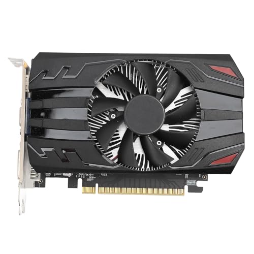 Yanmis GT 740 2 GB Grafikkarte, 128 Bit 1250 MHz GDDR5 PCI Express 2.0 DVI VGA HD Multimedia-Schnittstelle Low-Profile-Grafikkarte mit Lüfter von Yanmis