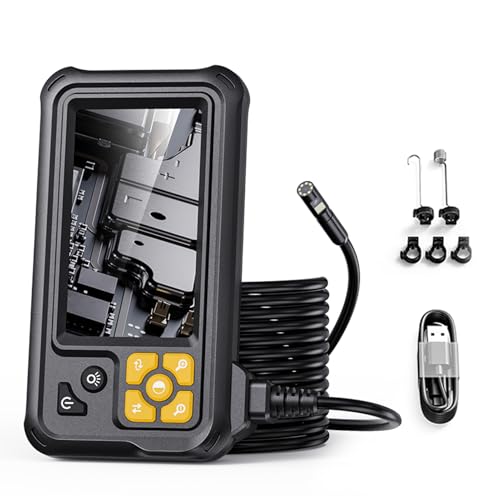 Yanmis Industrielle Endoskop mit Zwei Objektiven, 1080p HD -Inspektionskamera 8 Einstellbare LEDs 4,3 Zoll LCD 8 Mm Abwasserkamera für Abwasserrohrwagen -Motor (10 m / 32,8 Fuß) von Yanmis