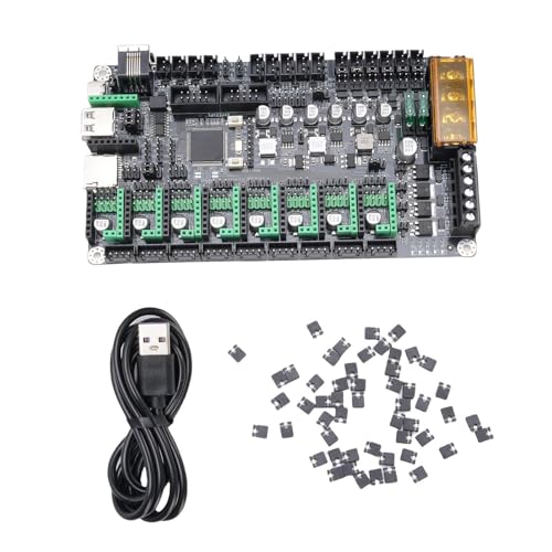 Yanmis MKS V 2.0 3D-Steuerplatine, Verbesserter 3D-Drucker Silent Board Ersatz für Maker Base MKS 8 Großer 3D-Drucker von Yanmis