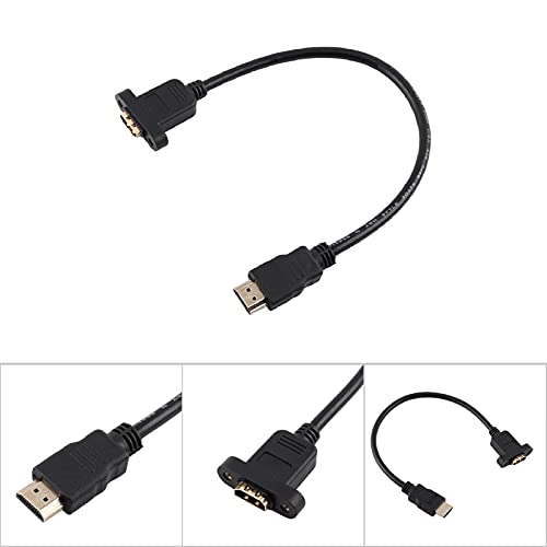 Yanmis Männliche Weibliche Adapter -Konverter -Verlängerung Kabel Twisted Paar Signale Stabiles Getriebe für HD TV Kino 100cm Gummi Signale (30cm) von Yanmis