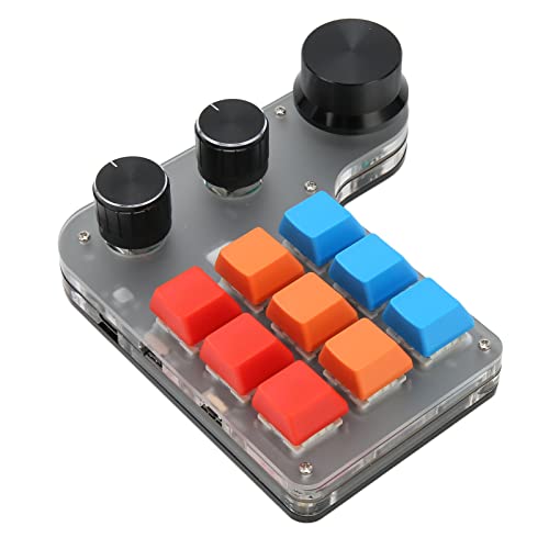 Yanmis Mechanische Makro-Tastatur mit einer Hand, 9 programmierbare Tasten, USB-Anschluss und multifunktionale Tasten, tragbares Design für Büro, Spiele, Musik und mehr von Yanmis