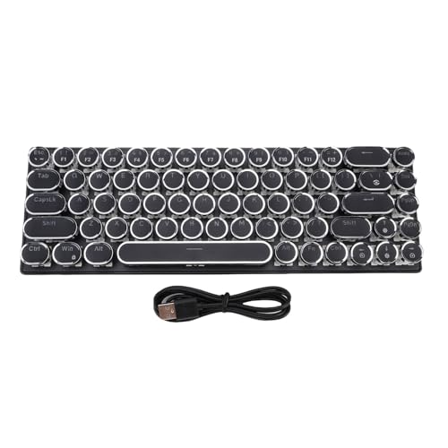 Yanmis RGB -Gaming -Tastatur, 68 Tasten Kompakt Verdrahtet Tastatur 60% LED Backlight Mechanical Feel Plug Play für PC Gaming Business Work (Schwarzer Farbe Blauer Schalter) von Yanmis