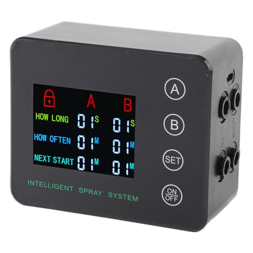 Yanmis Reptilienbefeuchter, Einstellbare Düse Mini Automatisches Nebelsystem Doppelpumpe Farbanzeige Reptilien-Terrarium-Luftbefeuchter für Aquarium 5V 2A Typ C 4-45 ° C von Yanmis