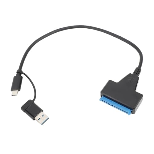 Yanmis SATA-auf-USB-Kabel, Typ-C-SATA-Adapterkabel, Schnellzugriff auf USB 3.1 Gen 2 für 2,5-Zoll-Festplatten-HDD/SSD-Datenübertragung von Yanmis