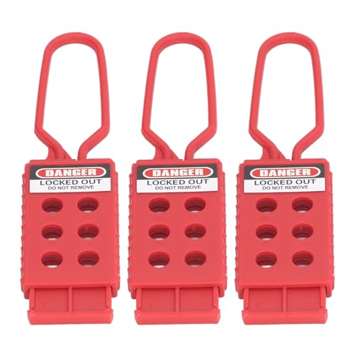 Yanmis Sicherheits -Lockout -HaSP mit 6 Löchern, Impactresistantem PP, 3 Set von 3 für die Automobilherstellung Yanmis Sicherheits -Lockout -HaSP mit 6 Löchern, Impactresistantem PP, 3 Set von 3 für die Automobilherstellung von Yanmis