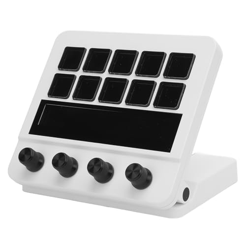 Yanmis Stream Controller Deck, Anpassbare LCD -Tasten Stream Controller Stream Control Deck mit 10 Tasten -Dashboard -anpassungsfähige LCD -Tasten für PC -Streaming von Yanmis
