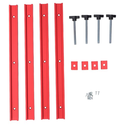 Yanmis T -Spur 400 Mm, mit M8 -Schieberblöcken und Schrauben, Doppelschnittprofil Universal T -Track mit Vorgeschriebenen Montagelöcher, Aluminium -Slot -Schieberegler Block für von Yanmis