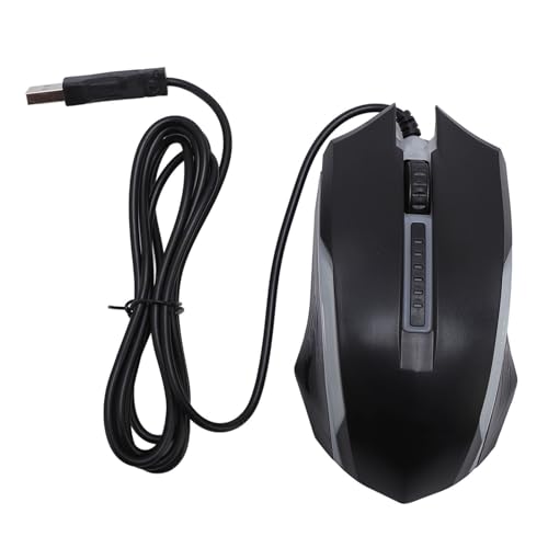 Yanmis USB -Kabelmaus, 4,9 -Fuß -Kabel 1200 DPI Sensitive RGB RGB Backitical Computer Maus Desktop Computer Laptop Universal von Yanmis