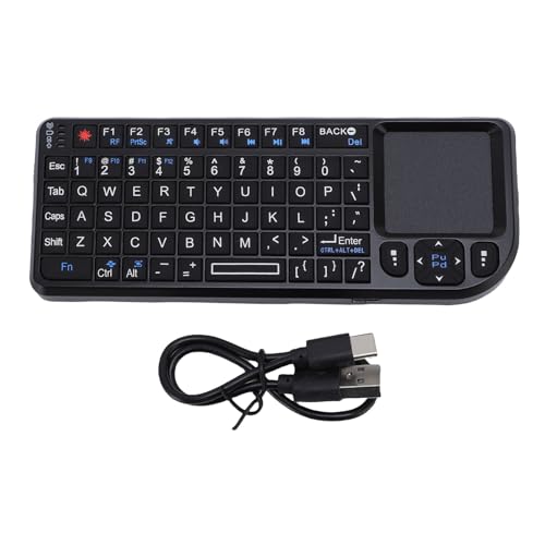 Yanmis Wireless Touch -Tastatur, 69 Taste Backlight -Tastatur mit Touchpad, USB -wiederaufladbare Tragbare Dünne Tastaturen für PC, für PS, für Android, für Linux von Yanmis