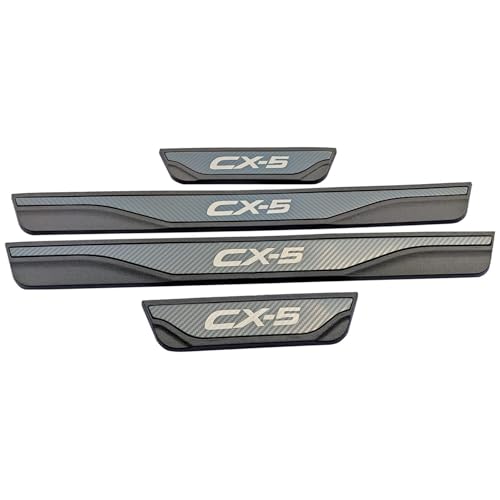 YannnnV12 4 Stück Auto Einstiegsleisten Schutz Für Mazda CX-5 CX5 2013-2022,Edelstahl Türschwelle Scheuerschutz, Pedal Schützen von YannnnV12