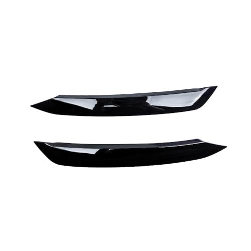 YannnnV12 ABS Glanz Auto Augenbraue Augenlider Für VW Polo Ⅵ 6 Hatchback 2019-2023,Auto Front Scheinwerfer Augenbrauen Augenlid Deckel Trim Lampe Abdeckung Aufkleber,B/Carbon Fiber Black von YannnnV12