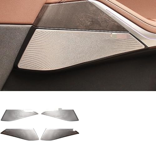 YannnnV12 Dekorativer Rahmen für die Autohupenabdeckung Für BMW X5 2019 2020 2021 2022 2023 G05,Sound Frame Trim Cover Dekoration Aufkleber Edelstahl Zubehör,A-Titanium Silver YannnnV12 Dekorativer Rahmen für die Autohupenabdeckung Für BMW X5 2019 2020 2021 2022 2023 G05,Sound Frame Trim Cover Dekoration Aufkleber Edelstahl Zubehör,A-Titanium Silver von YannnnV12