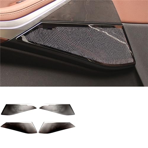 YannnnV12 Dekorativer Rahmen für die Autohupenabdeckung Für BMW X5 2019 2020 2021 2022 2023 G05,Sound Frame Trim Cover Dekoration Aufkleber Edelstahl Zubehör,B-Titanium Black YannnnV12 Dekorativer Rahmen für die Autohupenabdeckung Für BMW X5 2019 2020 2021 2022 2023 G05,Sound Frame Trim Cover Dekoration Aufkleber Edelstahl Zubehör,B-Titanium Black von YannnnV12