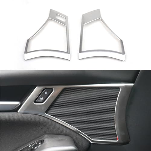 YannnnV12 Dekorativer Rahmen für die Autohupenabdeckung Für Mazda 3 Axela 2019 2020,Sound Frame Trim Cover Dekoration Aufkleber Edelstahl Zubehör,A-B Silver 2pcs YannnnV12 Dekorativer Rahmen für die Autohupenabdeckung Für Mazda 3 Axela 2019 2020,Sound Frame Trim Cover Dekoration Aufkleber Edelstahl Zubehör,A-B Silver 2pcs von YannnnV12