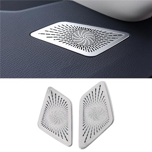 YannnnV12 Dekorativer Rahmen für die Autohupenabdeckung Für Mitsubishi Outlander 2022 2023 2024,Sound Frame Trim Cover Dekoration Aufkleber Edelstahl Zubehör,E-Front Outlet Silver YannnnV12 Dekorativer Rahmen für die Autohupenabdeckung Für Mitsubishi Outlander 2022 2023 2024,Sound Frame Trim Cover Dekoration Aufkleber Edelstahl Zubehör,E-Front Outlet Silver von YannnnV12
