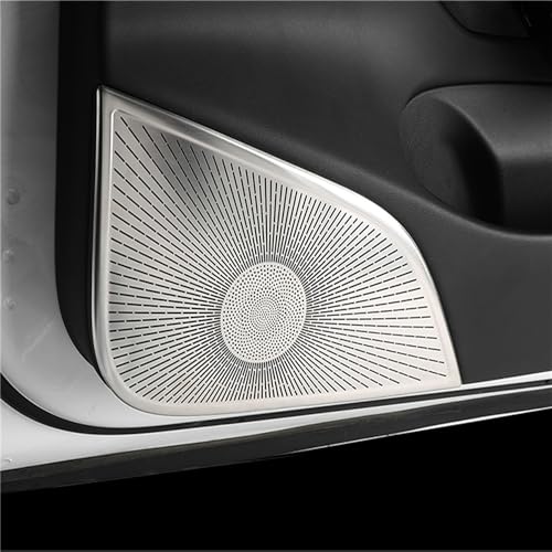 YannnnV12 Dekorativer Rahmen für die Autohupenabdeckung Für Tesla Model 3 2021-2022,Sound Frame Trim Cover Dekoration Aufkleber Edelstahl Zubehör,B-Front Silver 21 YannnnV12 Dekorativer Rahmen für die Autohupenabdeckung Für Tesla Model 3 2021-2022,Sound Frame Trim Cover Dekoration Aufkleber Edelstahl Zubehör,B-Front Silver 21 von YannnnV12