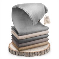 Edle Kaschmirdecke | Fischgrät Fein Hellgrau 135cm X 270cm Handgewebt in Nepal Kuscheldecke Wolldecke Luxus Geschenk Plaid von Yanopurna