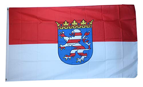 Yantec Flagge 2er Pack Hessen Fahne 90 * 150 cm von trends4cents