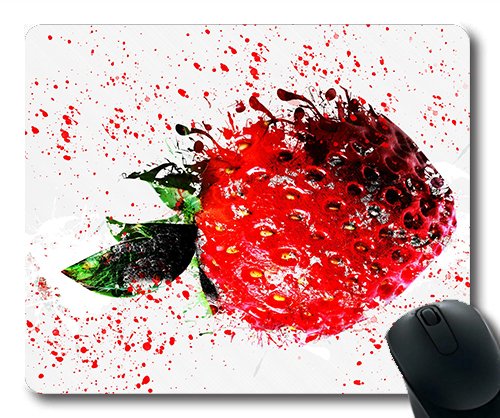 YENDOSTEEN (genaue - kante - Mousepad), erdbeeren, Obst Essen Kunst, abstrakte aquarell Gaming - Maus MIT Maus Oder Computer Mouse pad. von YENDOSTEEN