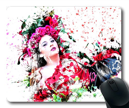 (genaue - Kante - Mousepad) Mädchen Blumen Kunst VTETAGE Abstrakte Aquarell 144 Gaming - Maus mit Mac Oder Computer Mouse Pad. von Yanteng