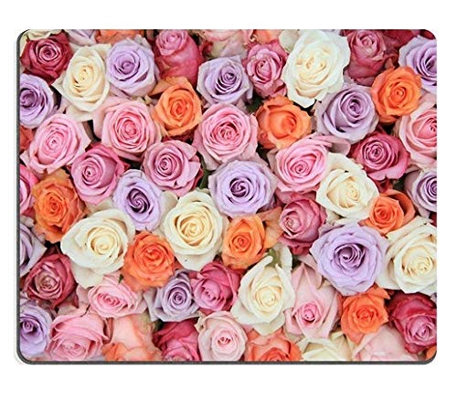 YENDOSTEEN (genaue overlock Mousepad) naturkautschuk - Mousepad Braut in gedämpften Farben der Blumen von YENDOSTEEN