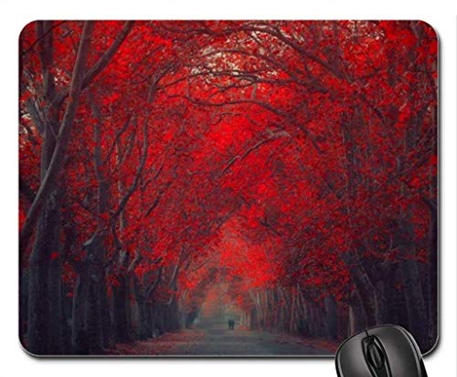 Fine dauerhafte Gemeinsame Kanten Gaming Mouse pad, wunderschöne rote Linie Mousepad Baum, Maus - Pads (Forest Mouse pad) von Yanteng