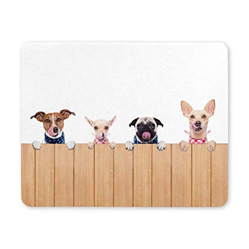 Gaming Mouse pad, Maus - Pads Hund hinter Holz - und Nonslip Mousepad von YENDOSTEEN