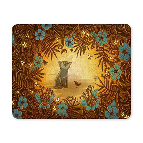 Gaming Mouse pad, Maus - Pads kätzchen in Einem klaren, umgeben von Blumen - Design von Yanteng