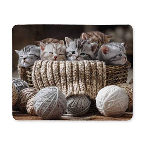 Gaming Mouse pad, Maus - Pads kätzchen in Korb rechteckige Anti - rutsch - Mousepad Gaming Mouse pad von YENDOSTEEN