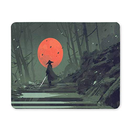 YENDOSTEEN Gaming Mouse pad, Maus - Pads auf der treppe die Samurai der rote mond Gaming Mouse pad - Computer von YENDOSTEEN