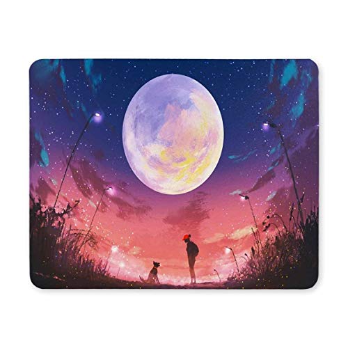 Gaming Mouse pad, mousepads, Frauen und Hunde auf dem mond Anti - rutsch - Mousepad Computer von YENDOSTEEN