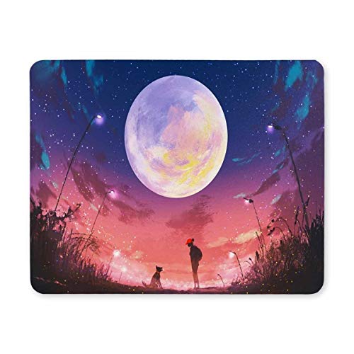 Gaming Mouse pad, mousepads, Frauen und Hunde auf dem mond Anti - rutsch - Mousepad Computer von Yanteng